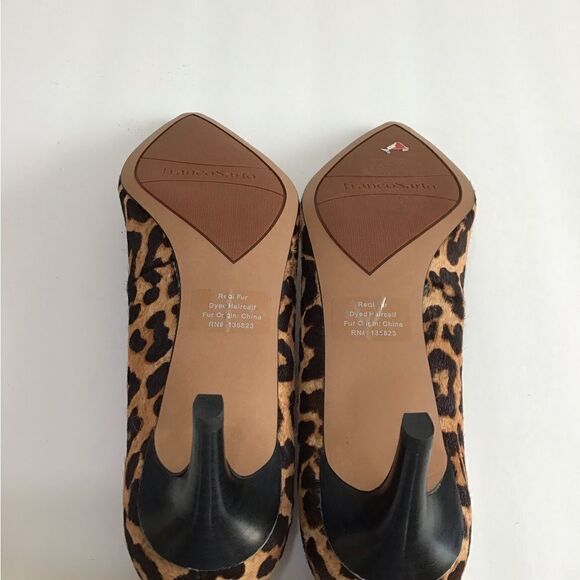 Franco Sarto Brown Calf Hair Duran2 Pointed Toe Heels Size 9 1/2 - Picture 13 of 13